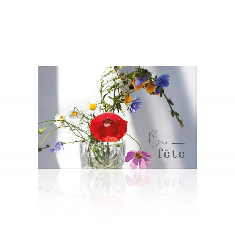 Carte "Bonne fête" Romantico - grossiste fleuriste