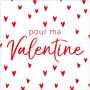 Étiquette adhésive "Pour ma Valentine" 3.5x3.5cm - Aspik