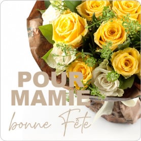 Étiquette "Pour Mamie" 3.5x3.5 cm - Mamour