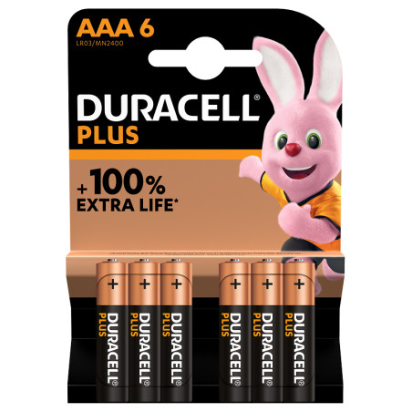 Piles Duracell+ x6 LR03 AAAB4 - Piles4