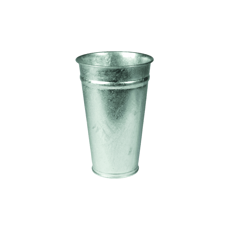 Vase zinc conique naturel Erna- grossiste fleuriste