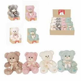 Peluches ours pastel - 2 tailles - grossiste noël