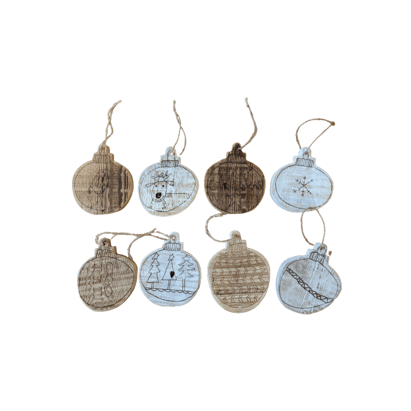 Boule de Noël en bois éco responsable Boule de Noël en bois éco responsable