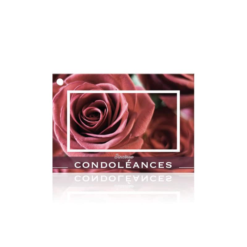 Cartes de deuil "sincères condoléances" pour fleuriste Cartes de deuil "sincères condoléances" pour fleuriste