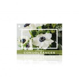 Cartes de deuil blanches pour fleuriste x10