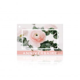 Carte joyeux anniversaire rose pour fleuriste x10