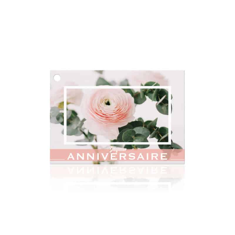 Carte joyeux anniversaire rose pour fleuriste x10
