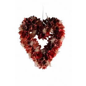 Grande couronne de fleurs séchées - Grossiste fleuriste St Valentin