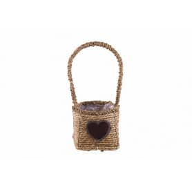 Panier en osier et cœur...