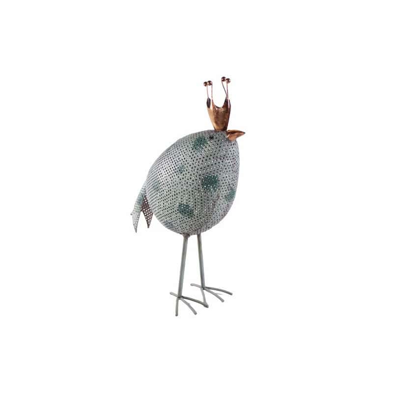 Oiseau couronné en métal - Grossiste déco tendance déco fleuriste Oiseau couronné en métal - Grossiste déco tendance déco fleuriste