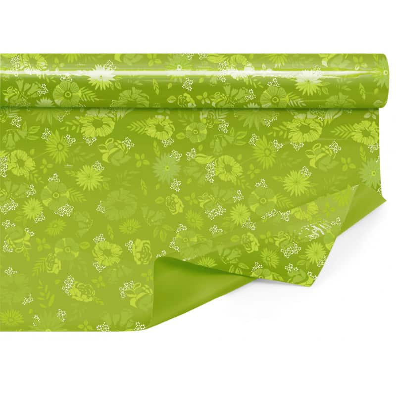 Papier Clayrbrill fantaisie vert - emballages pour fleuristes
