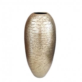 Vasé bombé en céramique couleur or - Décoration événementiel
