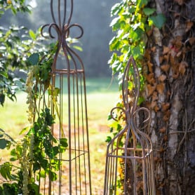 Set de topiaires en métal doré - Décoration événementiel