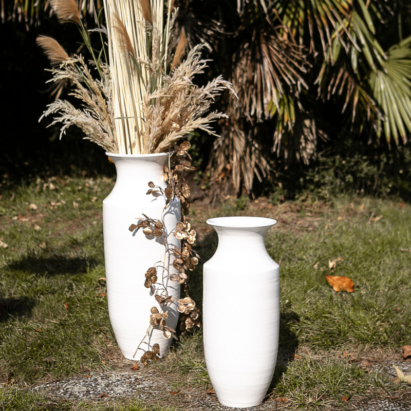 Vase blanc en céramique - Décoration événementiel