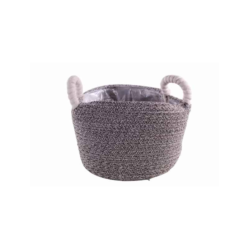 Panier rond en corde et anses - Grossiste fleuriste déco tendance Panier rond en corde et anses - Grossiste fleuriste déco tendance
