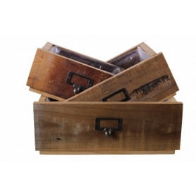 Set de 3 tiroirs en bois...