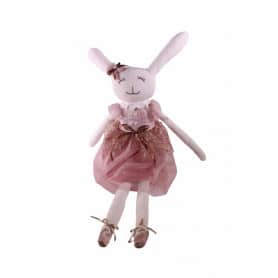 Lapin pattes molles assis - Grossiste fleuriste décoration figurine