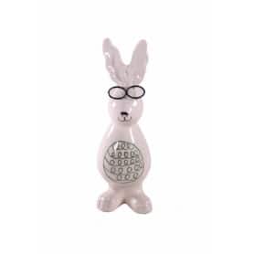 Lapin à lunettes en céramique - Grossiste fleuriste décoration design