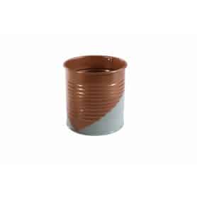 Cache-pot rond en zinc bicolore plusieurs tailles - Flash