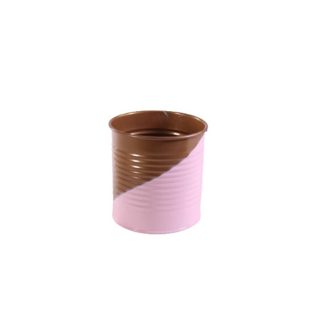 Cache-pot rond en zinc bicolore plusieurs tailles - Flash