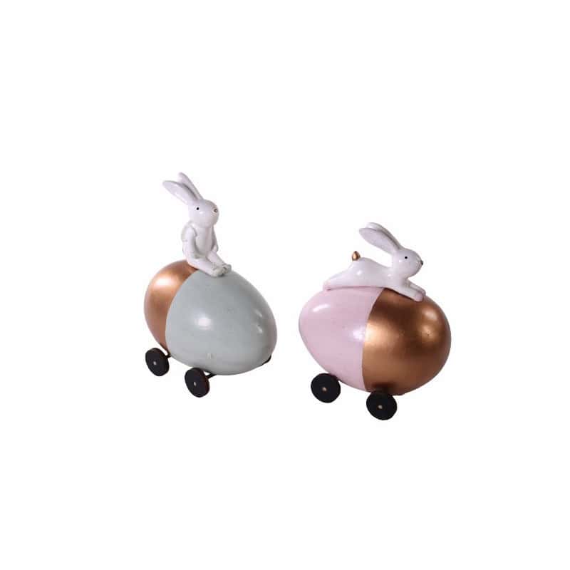 Lapin en céramique voiture œuf - Grossiste fleuriste déco tendance Lapin en céramique voiture œuf - Grossiste fleuriste déco tendance