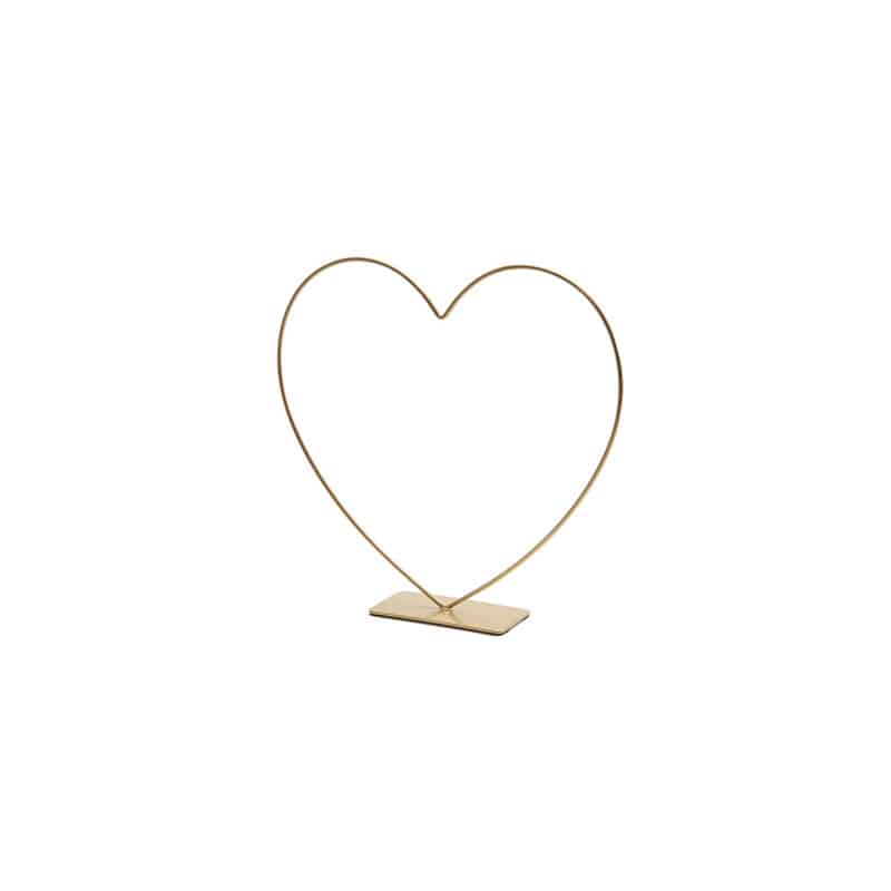 Coeur en métal sur base - Fournisseur décorations boutiques