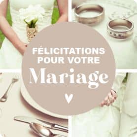 10 cartes de circonstance 'félicitations pour votre mariage' - Bjora