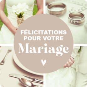 10 cartes de circonstance 'félicitations pour votre mariage' - Bjora