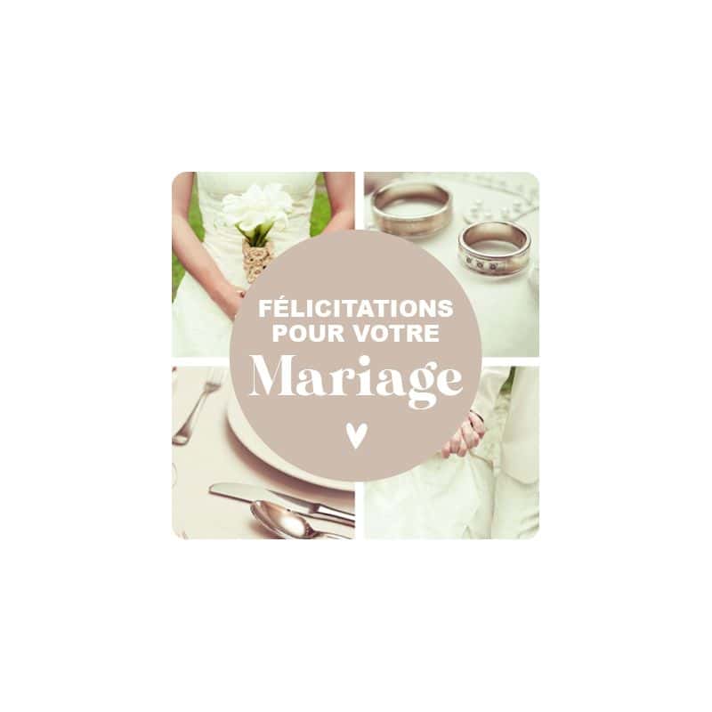 10 cartes de circonstance 'félicitations pour votre mariage' - Bjora