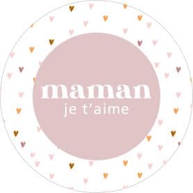 Étiquettes adhésives "Maman je t'aime" - Adrano