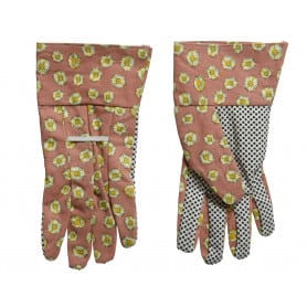 Gants fleuris en tissu...