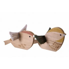 Oiseau en bois à poser - Grossiste décoration fleuriste  vitrine