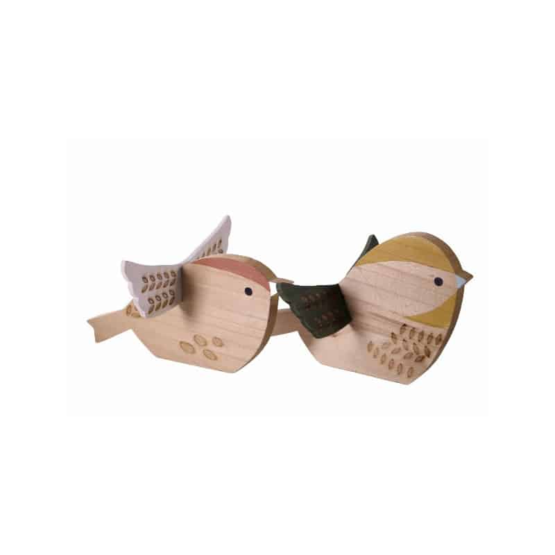 Oiseau en bois à poser - Grossiste décoration fleuriste  vitrine