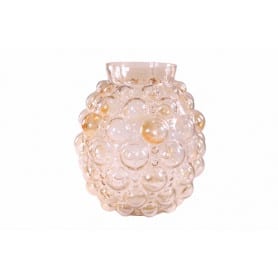Vase en verre reliefs - Grossiste fleuriste déco intérieure tendance
