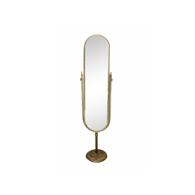 Miroir doré sur pied - Grossiste fleuriste décoration tendance design