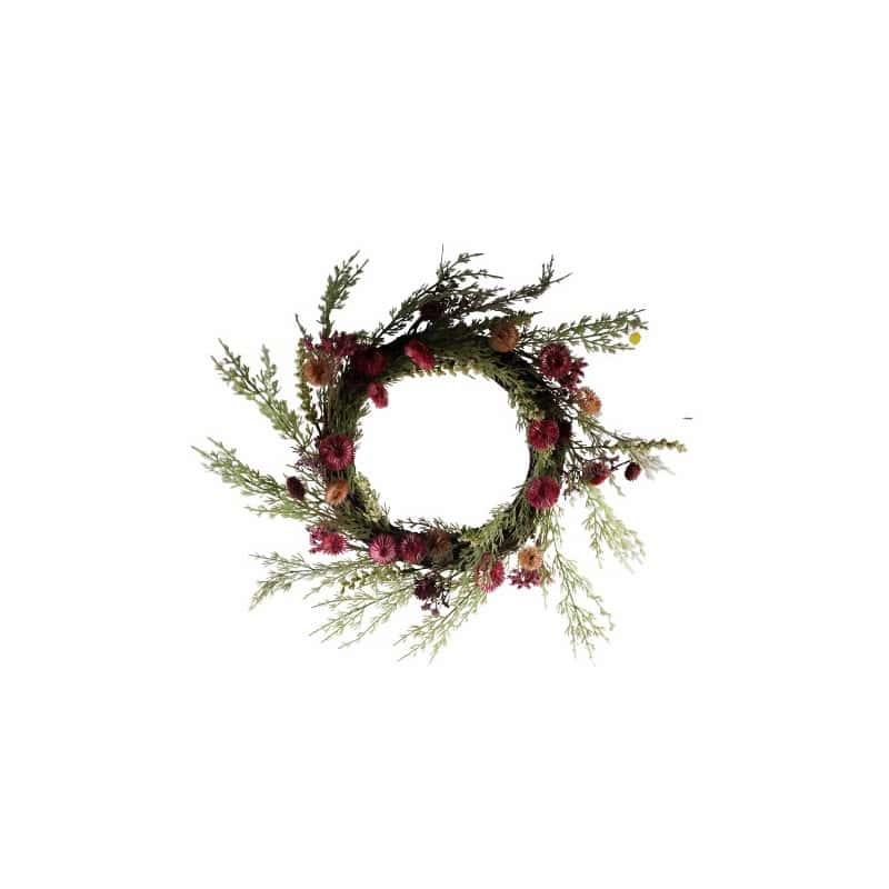 Couronne de fleurs séchées - Grossiste fleuriste déco tendance design Couronne de fleurs séchées - Grossiste fleuriste déco tendance design