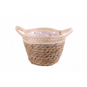 Panier en corde bicolore...