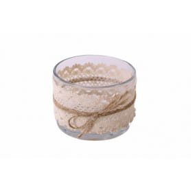 Coupe ronde en verre et...