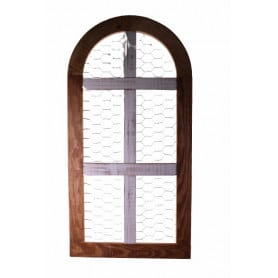 Fenêtre en bois et grillage - Grossiste déco mariage tendance design