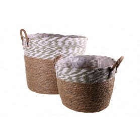 Set de 2 paniers en corde Biko