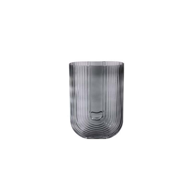 Vase en verre gris - Grossiste contenants fleuriste