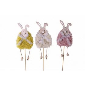 Sachet de 6 pics lapins (assortiment de 3 couleurs) - Humpo