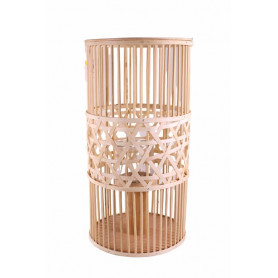 Lanterne cylindrique en bois - Grossiste fleuriste décoration bohème