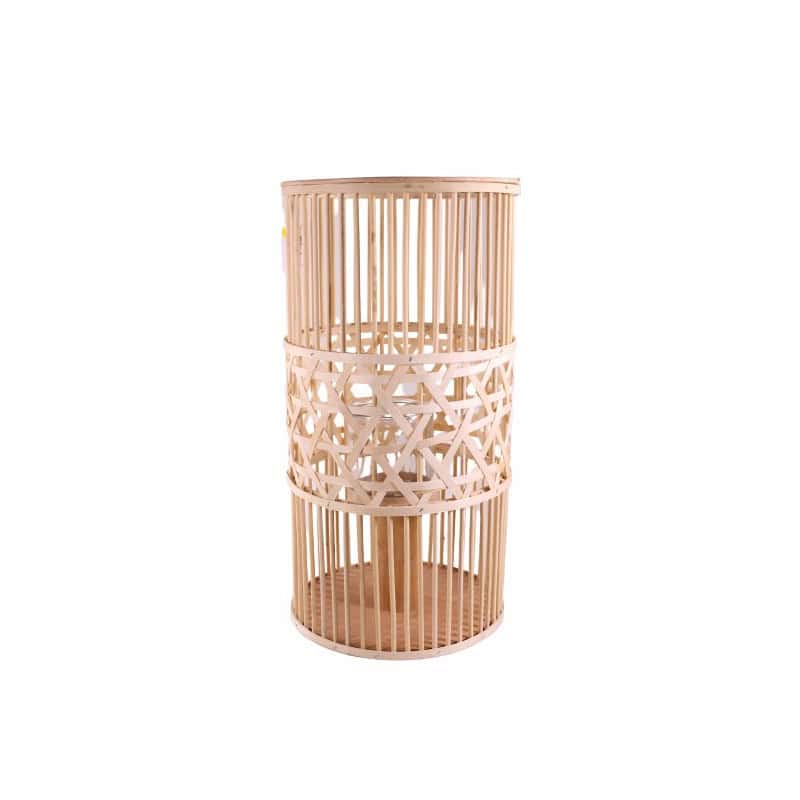 Lanterne cylindrique en bois - Grossiste fleuriste décoration bohème