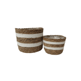 Lot de 3 Paniers de jute à...