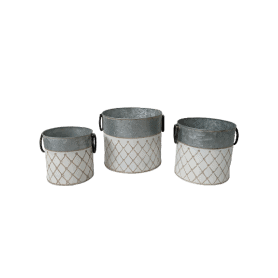 Ensemble de 3 pots en zinc - Welby