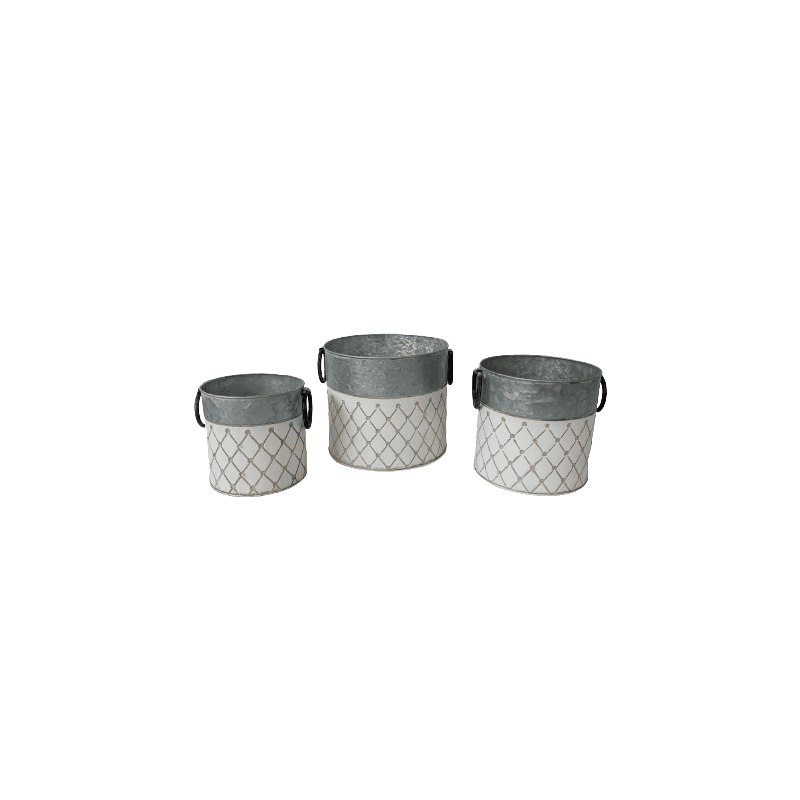 Ensemble de 3 pots en zinc - Welby