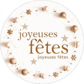 Etiquettes adhésives Joyeuses fêtes - Dien