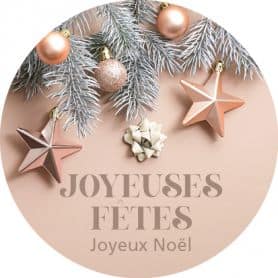 Etiquettes adhésives Joyeuses fêtes - Halfmoon