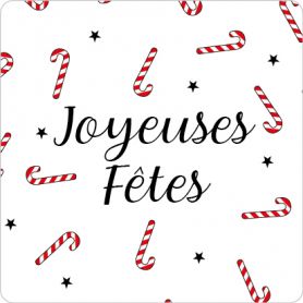 Etiquettes adhésives 'joyeuses fêtes' - Clyde